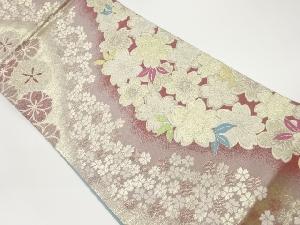 桜尽くし模様織出し袋帯